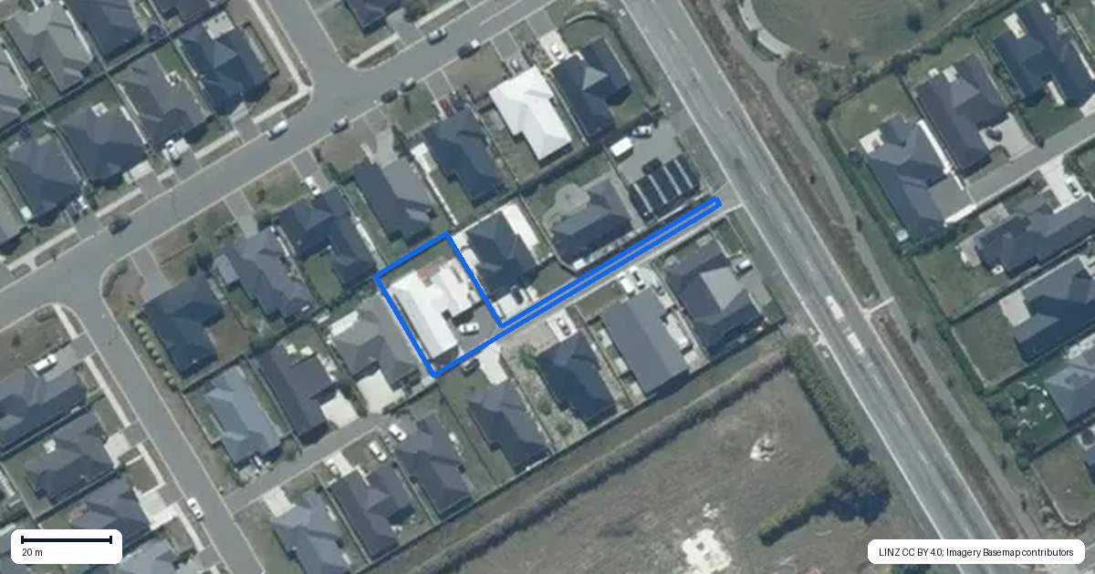 Property context map for 525 Springston Rolleston Road, Rolleston