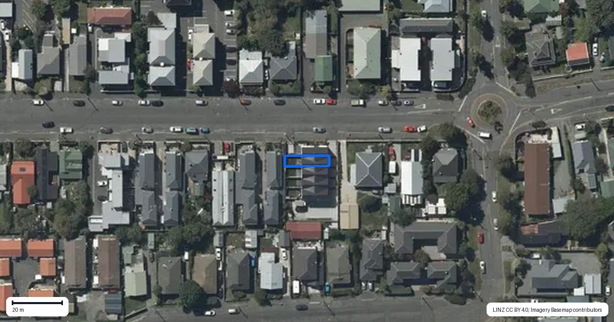Property context map for 2/40 Hastings Street West, Sydenham, Christchurch