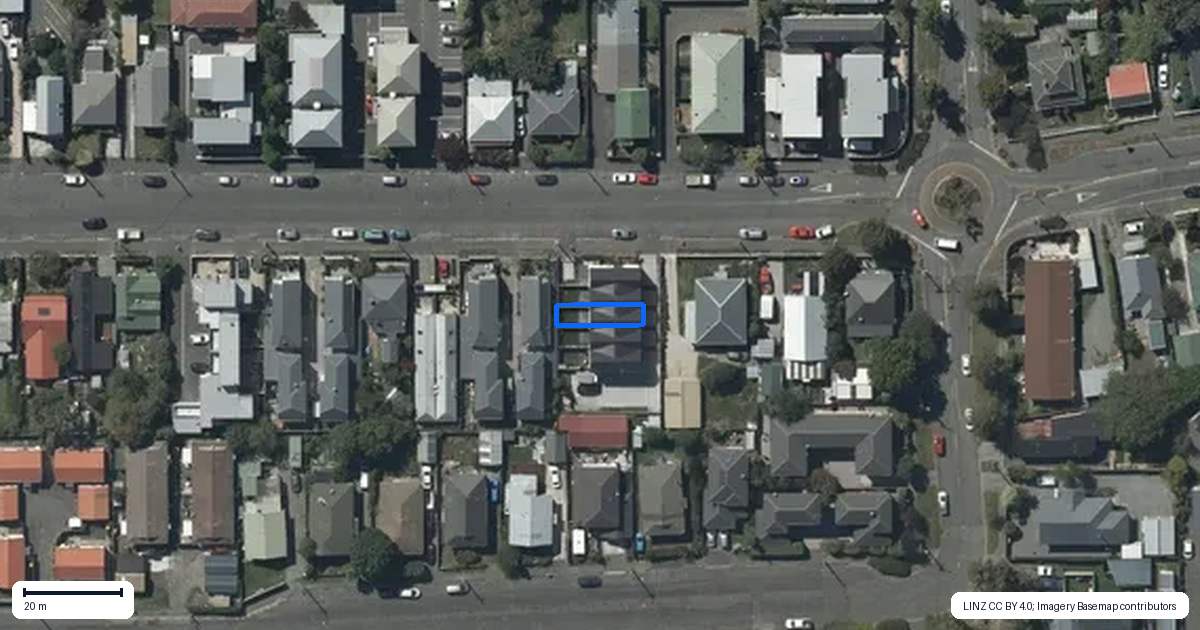 Property context map for 3/40 Hastings Street West, Sydenham, Christchurch