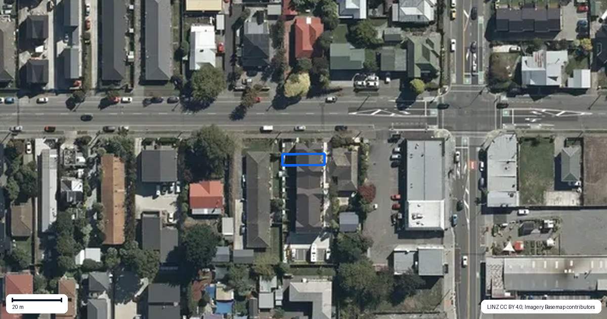 Property context map for 2/424 Gloucester Street, Linwood, Christchurch