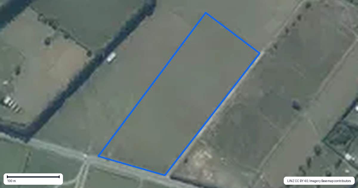 Property context map for 206 Wards Road, Rolleston