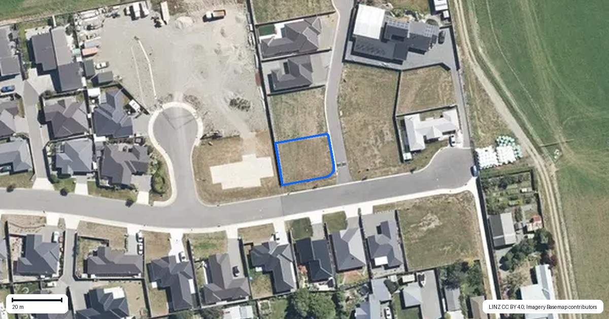 Property context map for 29 Grey View Grove, Rangiora