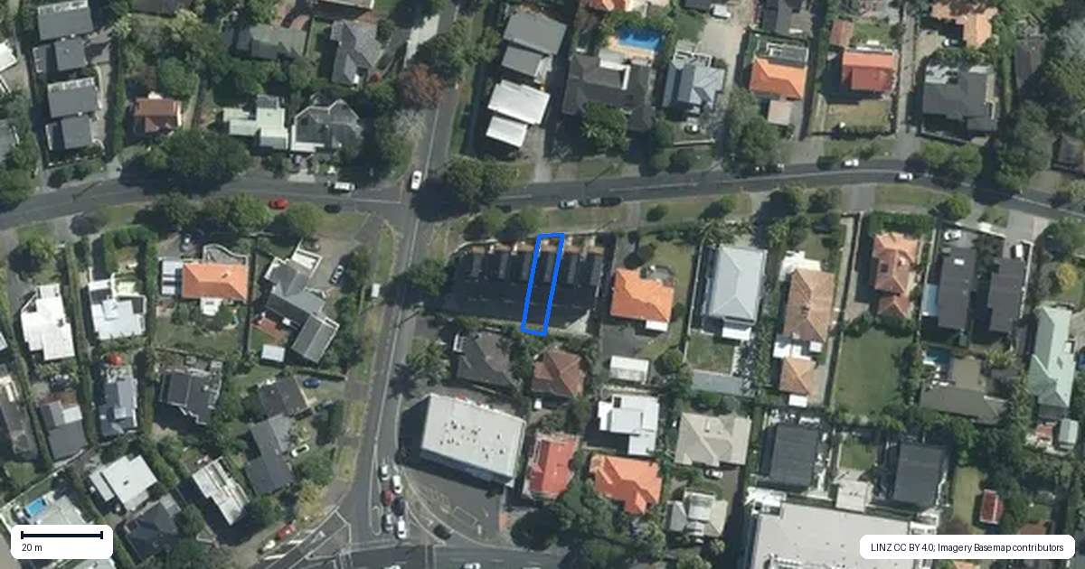 Property context map for 114D Patteson Avenue, Mission Bay, Auckland
