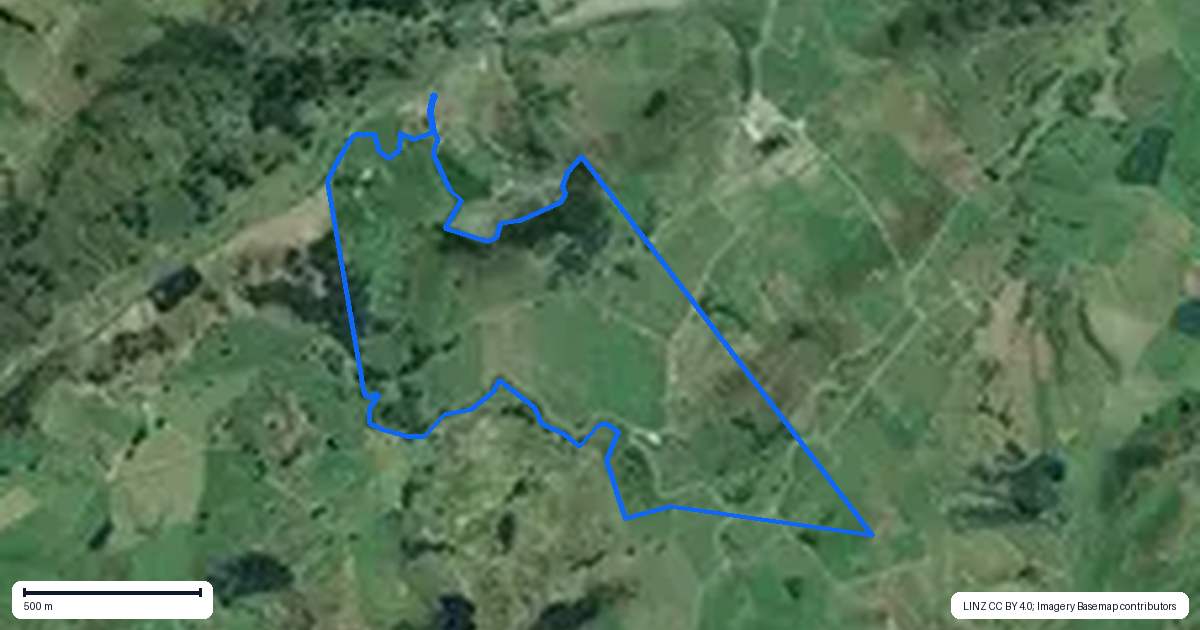 Property context map for 627 Waitomo Valley Road, Otorohanga