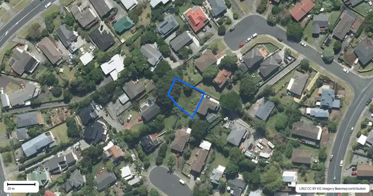 Property context map for 10A Tableau Place, Totara Vale, Auckland