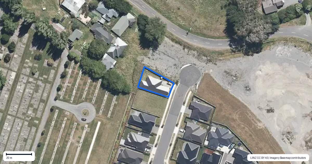 Property context map for 33 Joslen Way, Kaiapoi