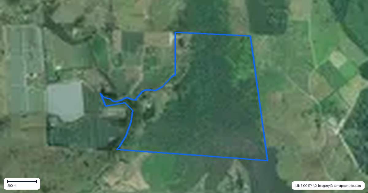 Property context map for 1270C Churchill Road, Pukekawa
