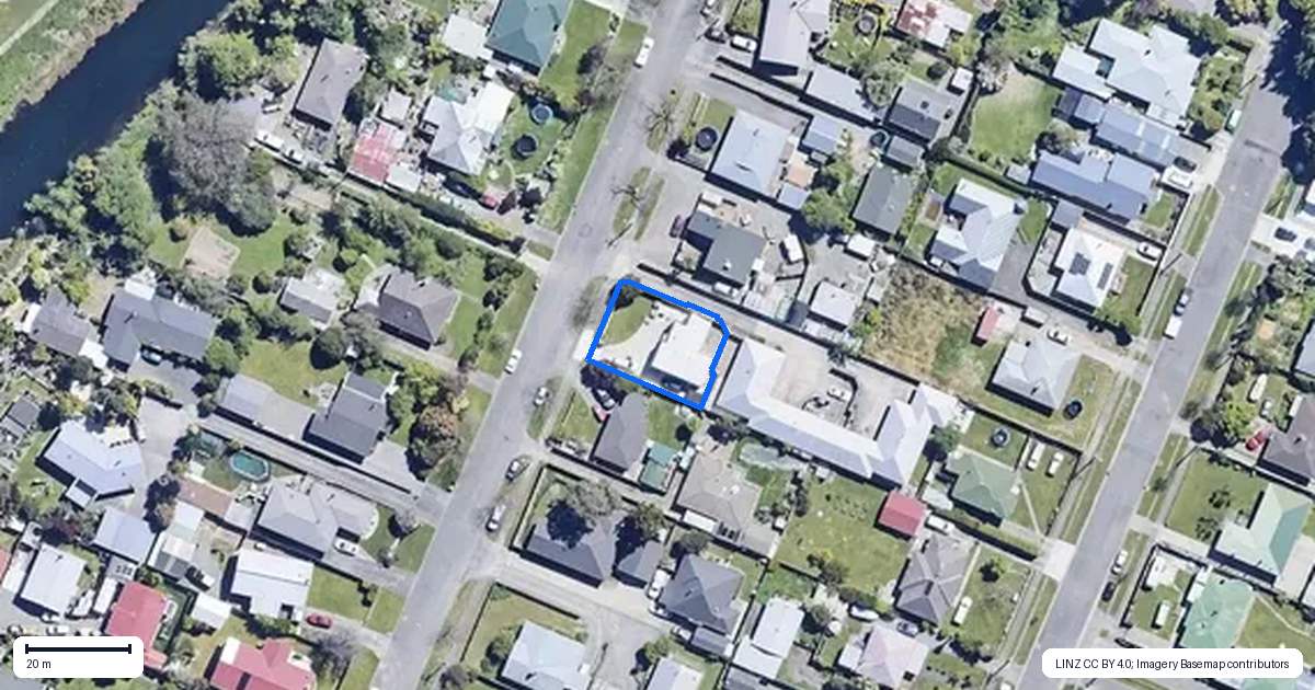 Property context map for 1/22 Lane Street, Islington, Blenheim