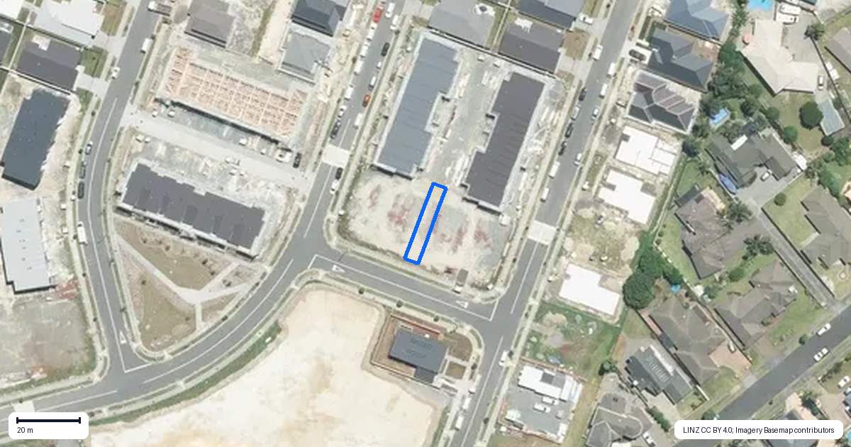 Property context map for 8 George Cole Lane, Takanini, Auckland