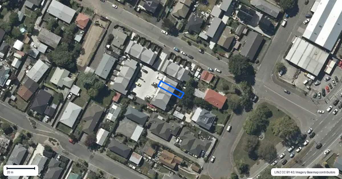 Property context map for 9/30 Frederick Street, Waltham, Christchurch