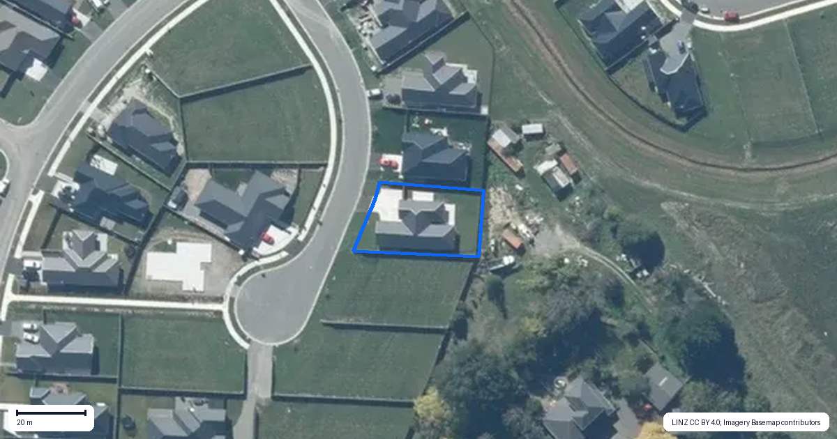 Property context map for 9 Tauhou Place, Leeston