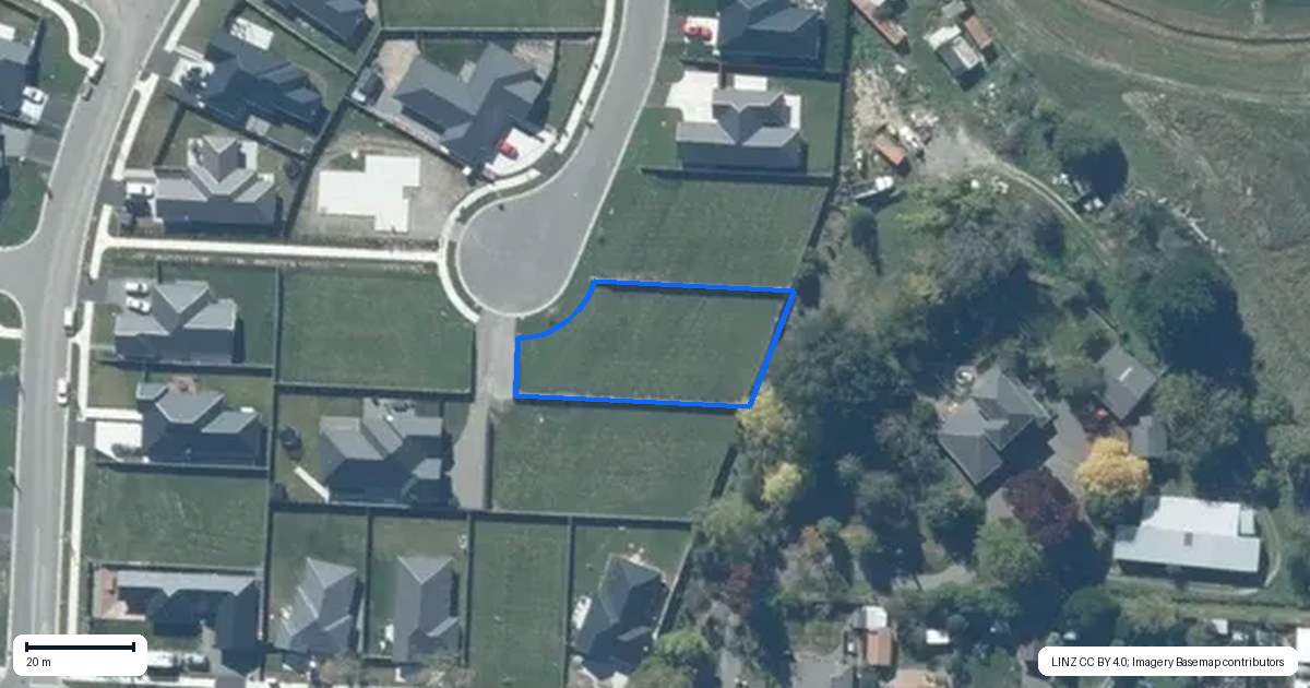Property context map for 13 Tauhou Place, Leeston