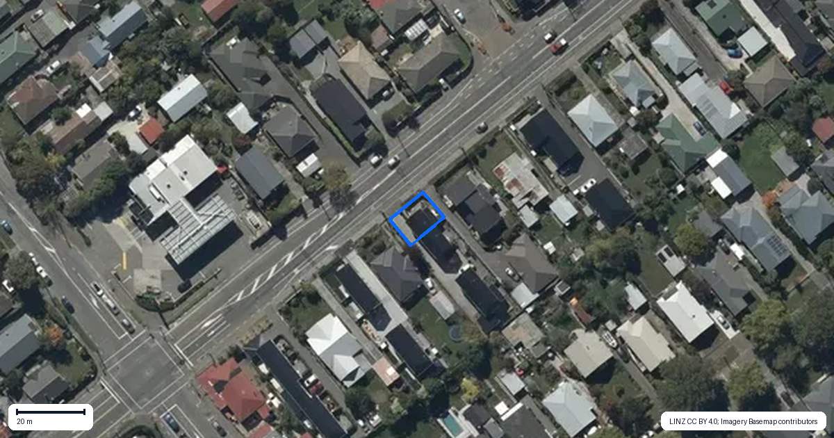 Property context map for 1/124 Milton Street, Somerfield, Christchurch
