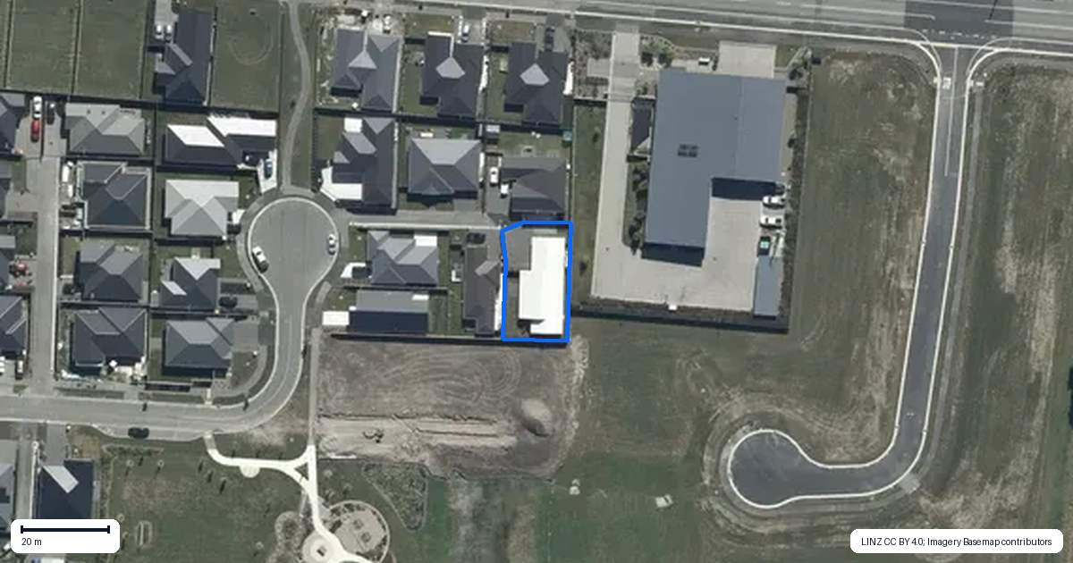Property context map for 22 Millhaven Place, Casebrook, Christchurch