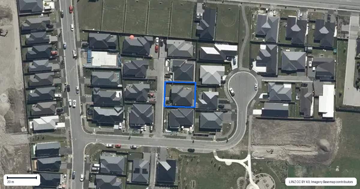 Property context map for 13 Millhaven Place, Casebrook, Christchurch