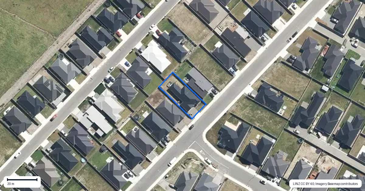 Property context map for 25 Herridge Street, Woodend