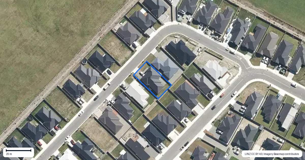 Property context map for 40 Mehrtens Crescent, Woodend