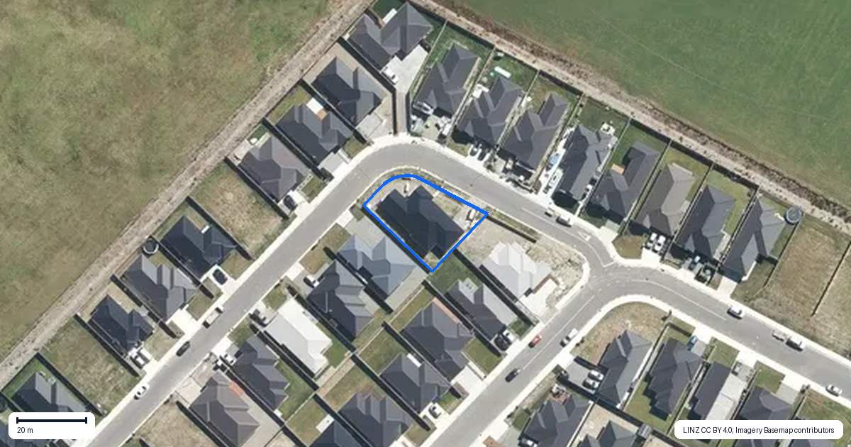 Property context map for 44 Mehrtens Crescent, Woodend