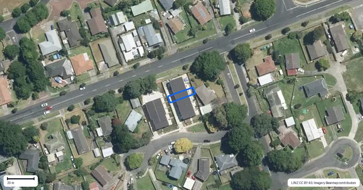 Property context map for 2D Cadiz Place, Red Hill, Papakura