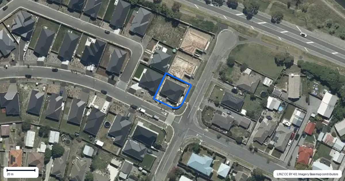 Property context map for 97 Eureka Street, Aranui, Christchurch
