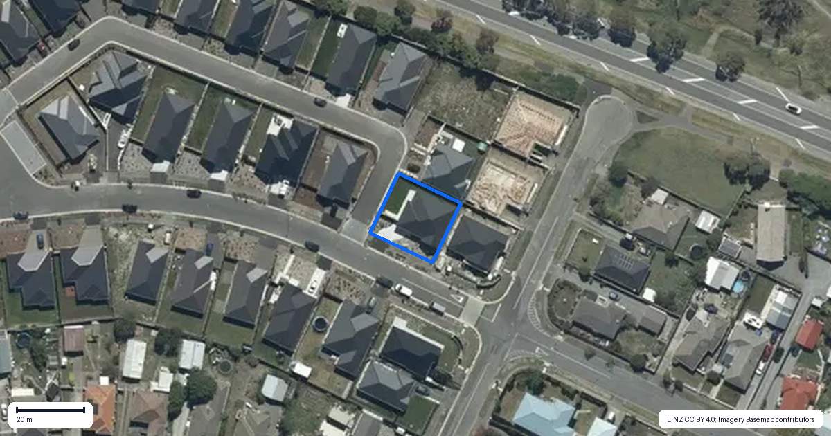 Property context map for 4 Poipoi Place, Aranui, Christchurch