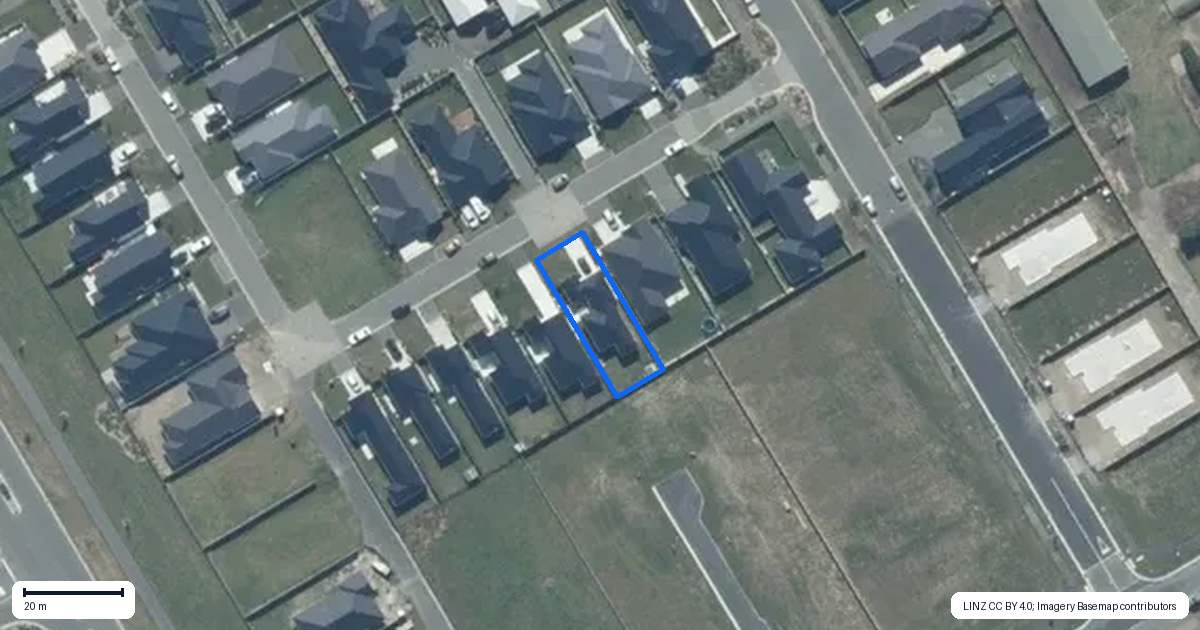 Property context map for 36 McCormick Lane, Rolleston