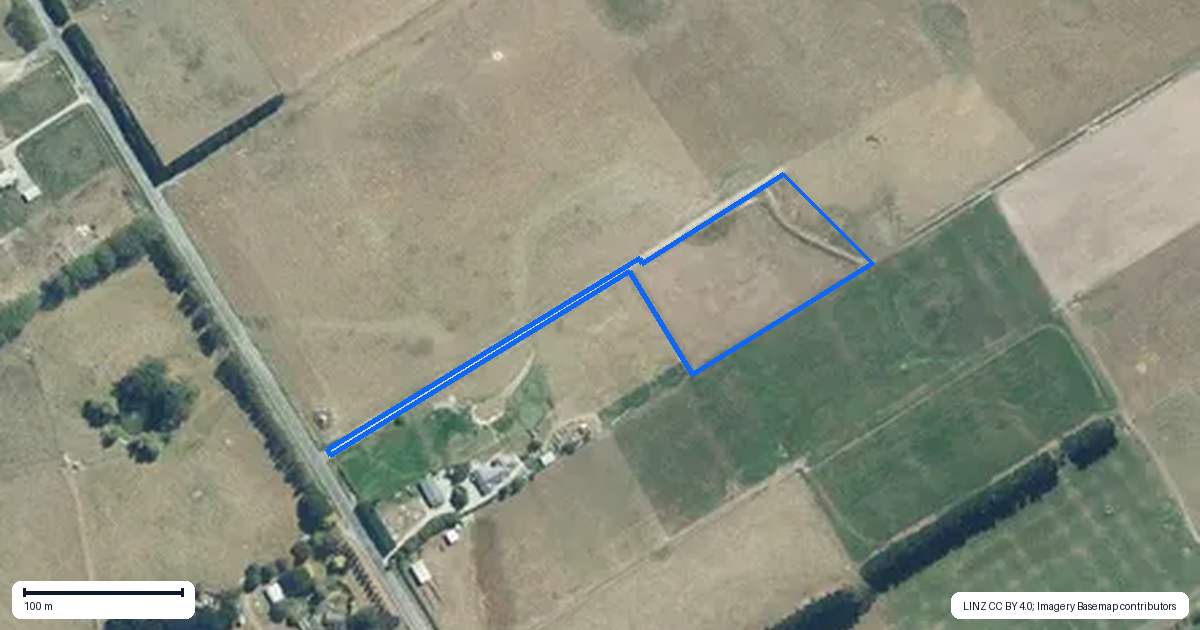 Property context map for 110A Rosewill Valley Road, Washdyke Flat, Timaru