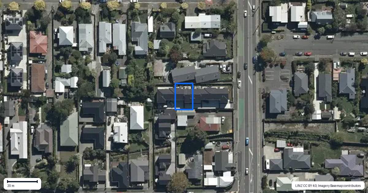 Property context map for 3/117 Hills Road, Edgeware, Christchurch