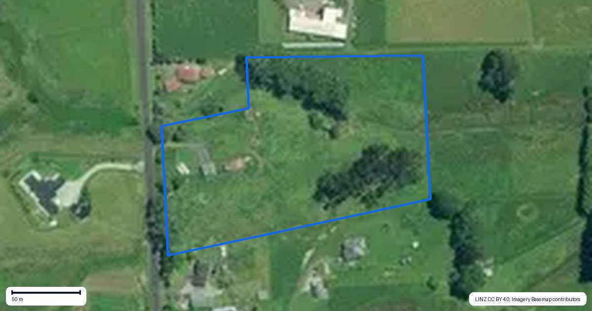 Property context map for 27 Codlin Road, Waiuku