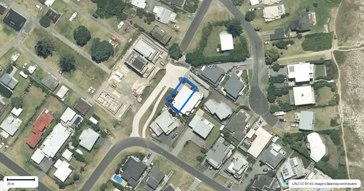Property context map for 124 Ranfurly Road, Whangamata