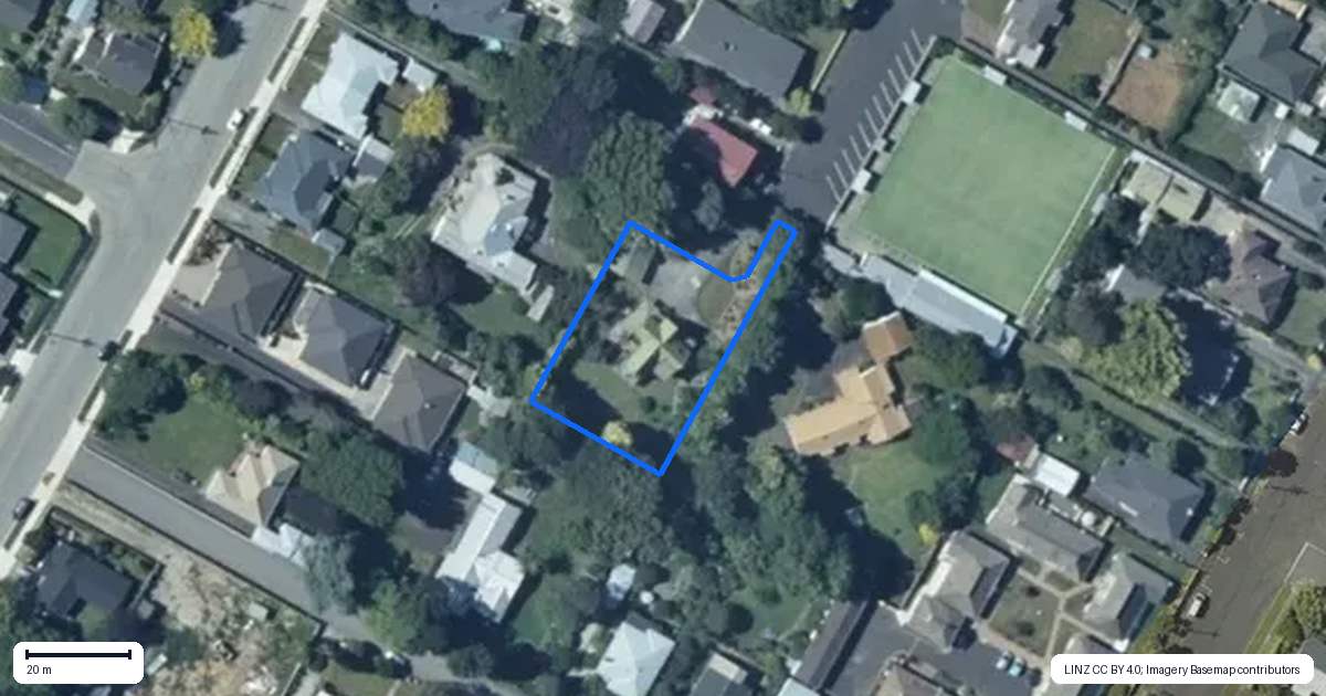 Property context map for 22 Clark Street, Levin