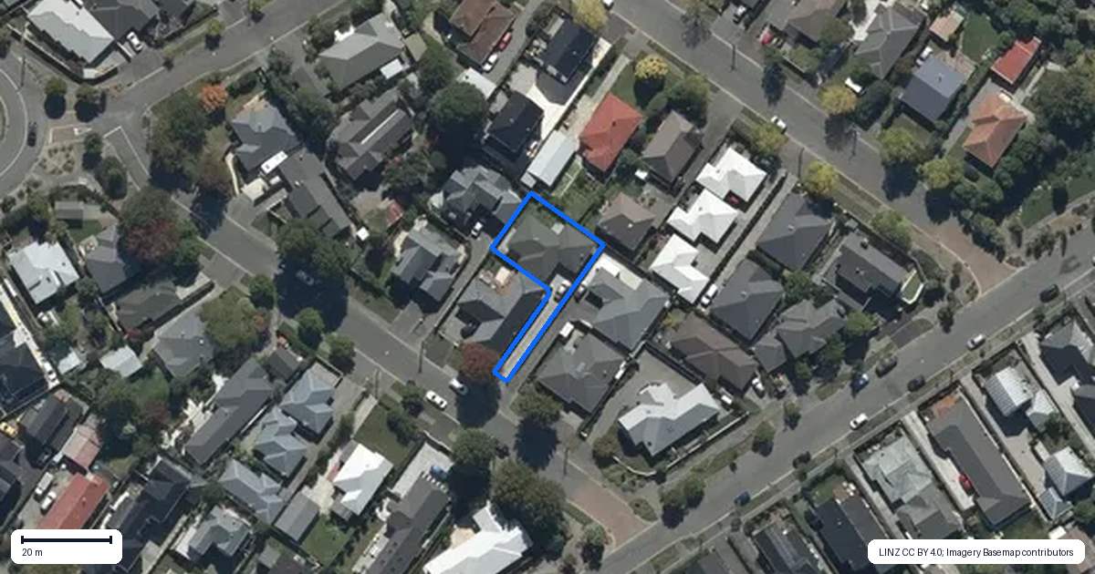 Property context map for 12B Mary Street, Papanui, Christchurch