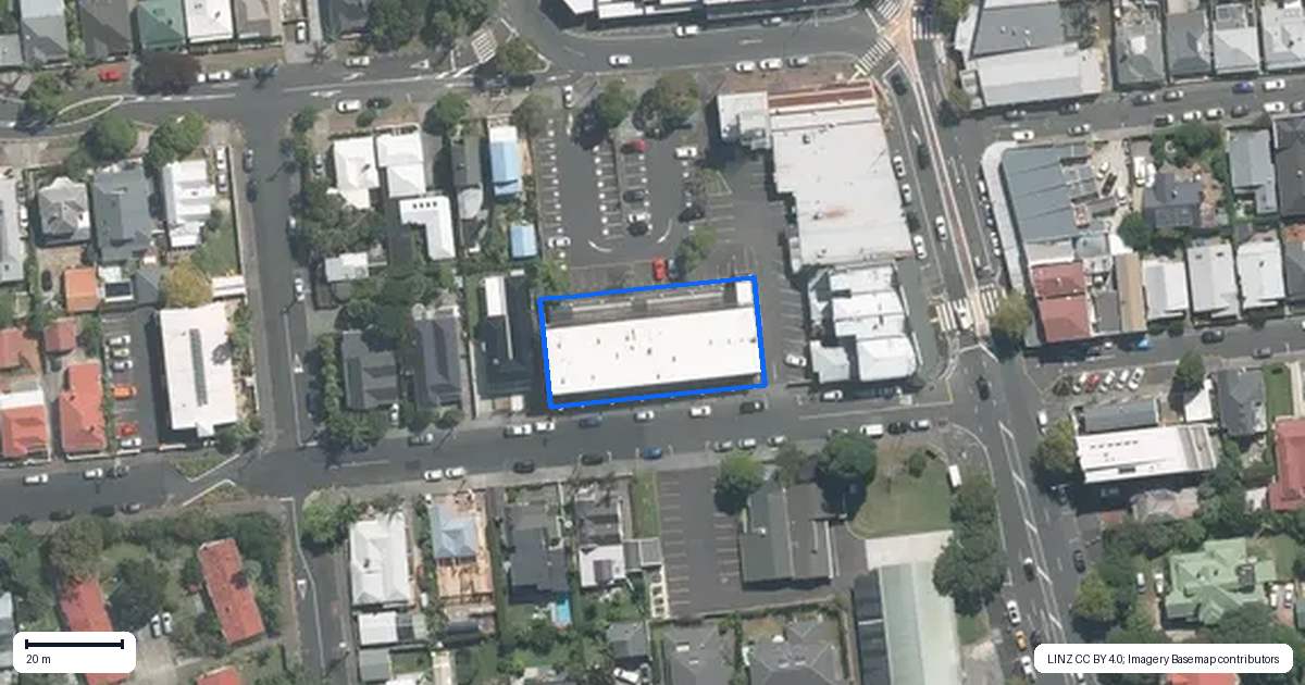 Property context map for 1 Cowan Street, Ponsonby, Auckland