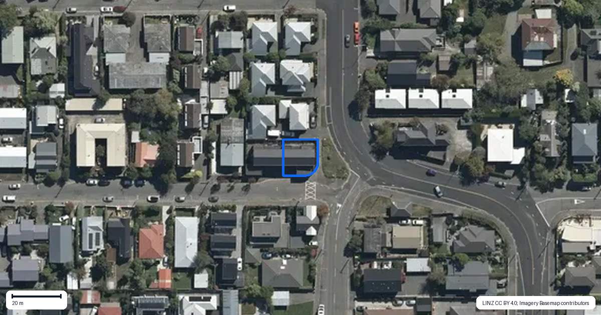 Property context map for 87 Clare Road, St Albans, Christchurch