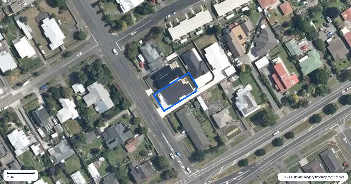 Property context map for 43B Derby Street, Feilding