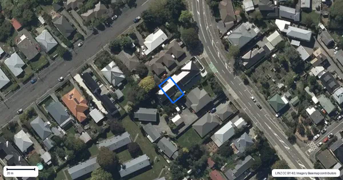Property context map for 155B Strickland Street, Spreydon, Christchurch