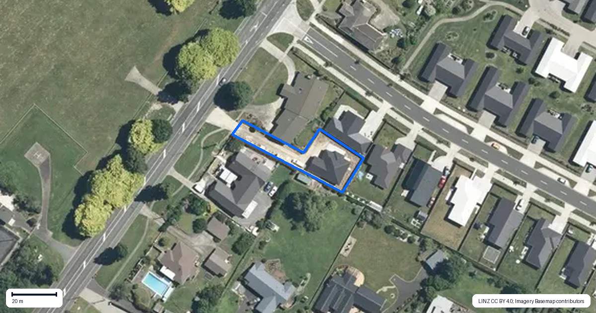 Property context map for 106 Burwood Road, Matamata