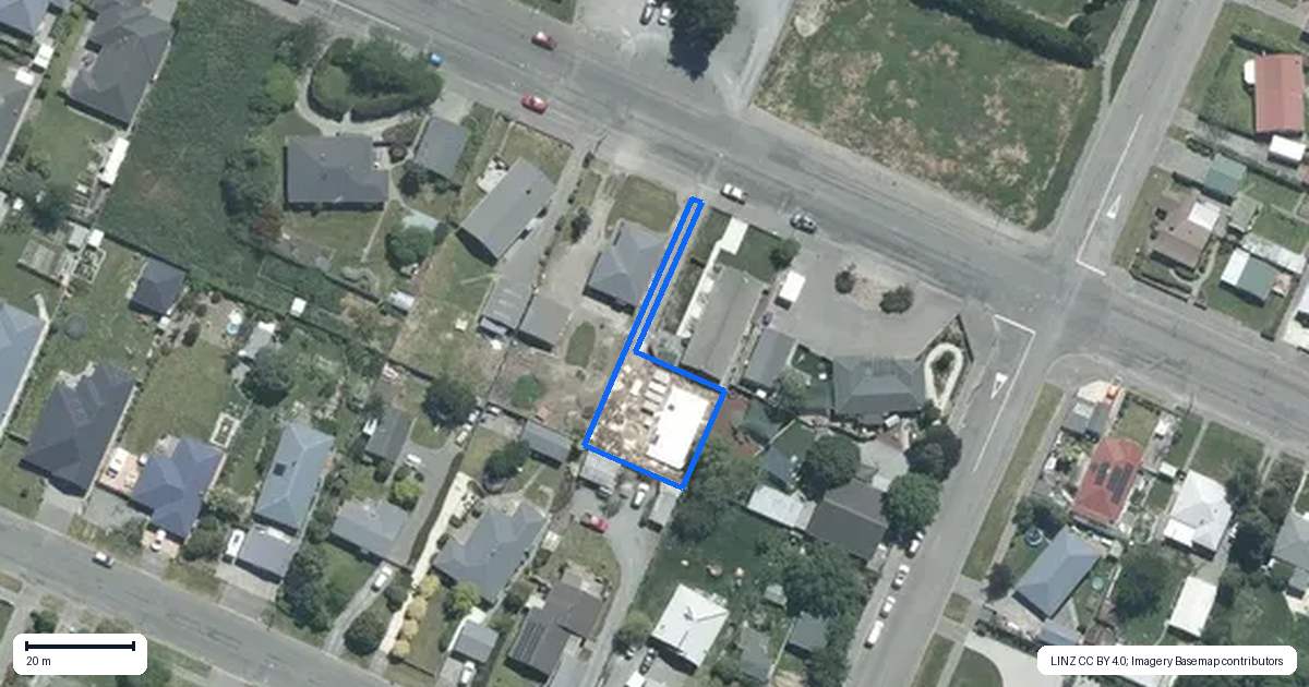 Property context map for 46A Dunford Street, Rakaia