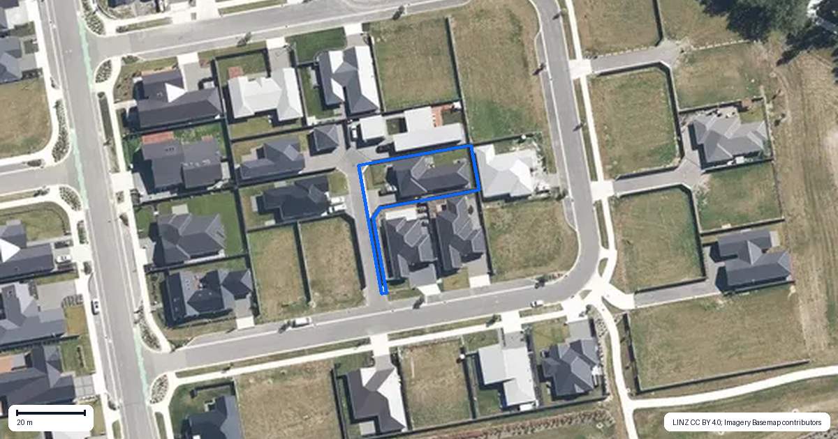 Property context map for 13 Inch Crescent, Rangiora