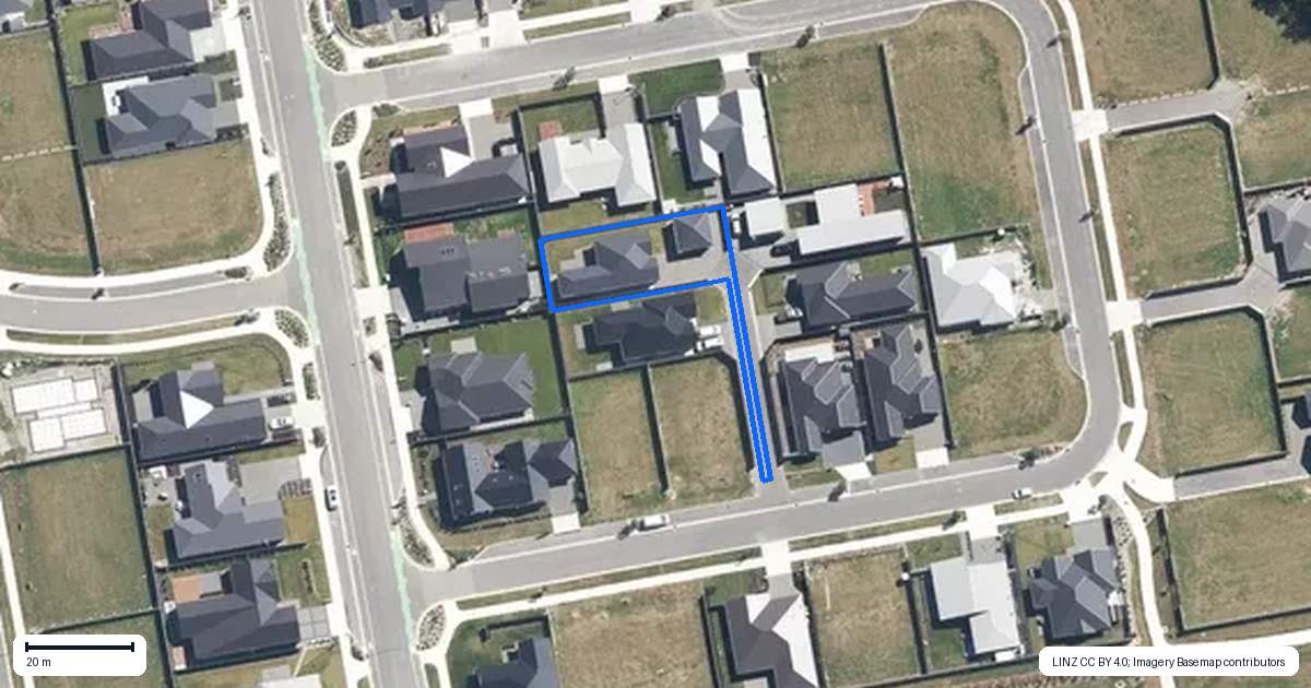 Property context map for 9 Inch Crescent, Rangiora