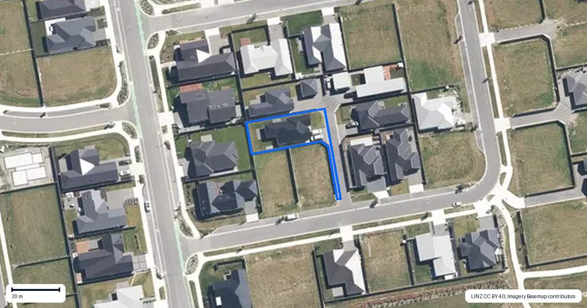 Property context map for 7 Inch Crescent, Rangiora
