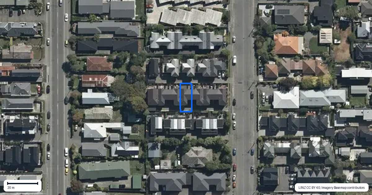 Property context map for 4/499 Manchester Street, St Albans, Christchurch