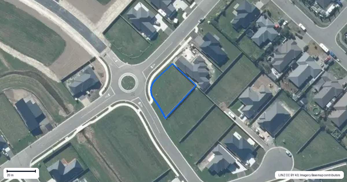Property context map for 1 Piwakawaka Place, Leeston