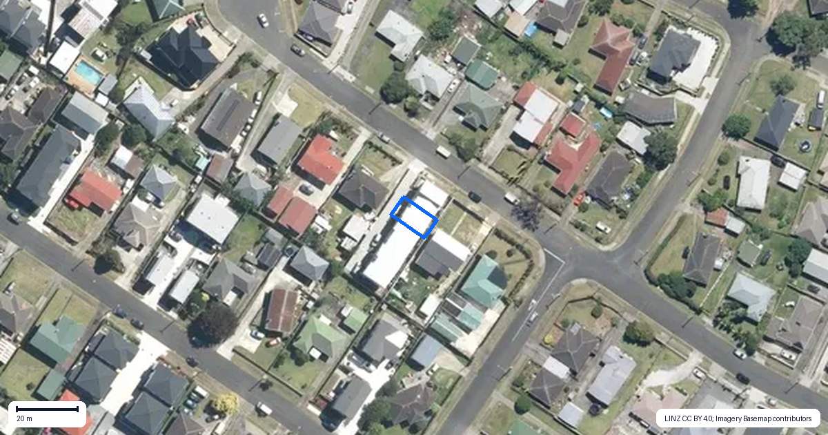 Property context map for 34B James Street, Mangere East, Auckland