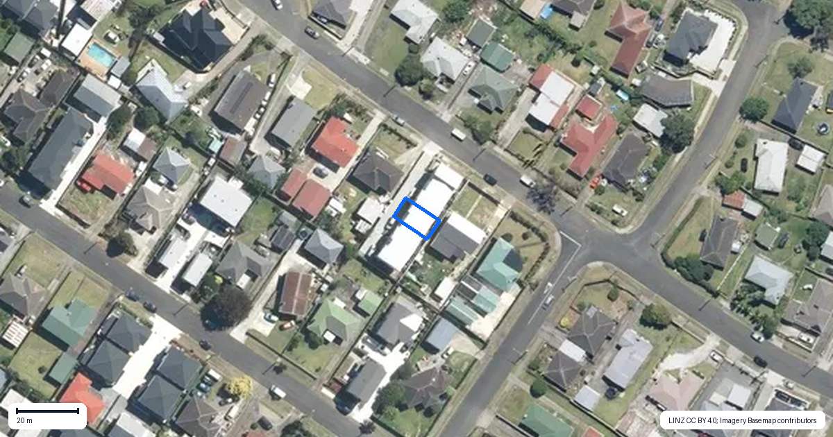 Property context map for 34C James Street, Mangere East, Auckland