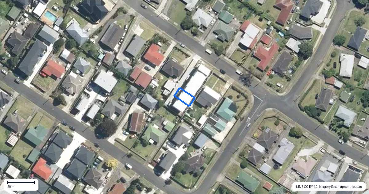 Property context map for 34D James Street, Mangere East, Auckland