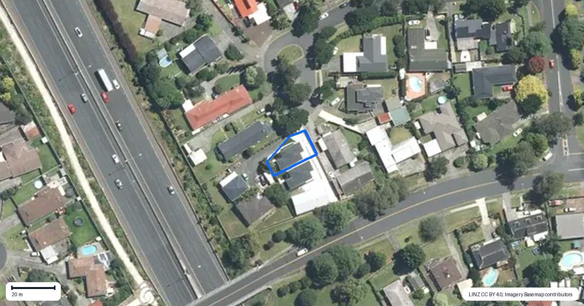 Property context map for 14 Corolu Place, Conifer Grove, Takanini