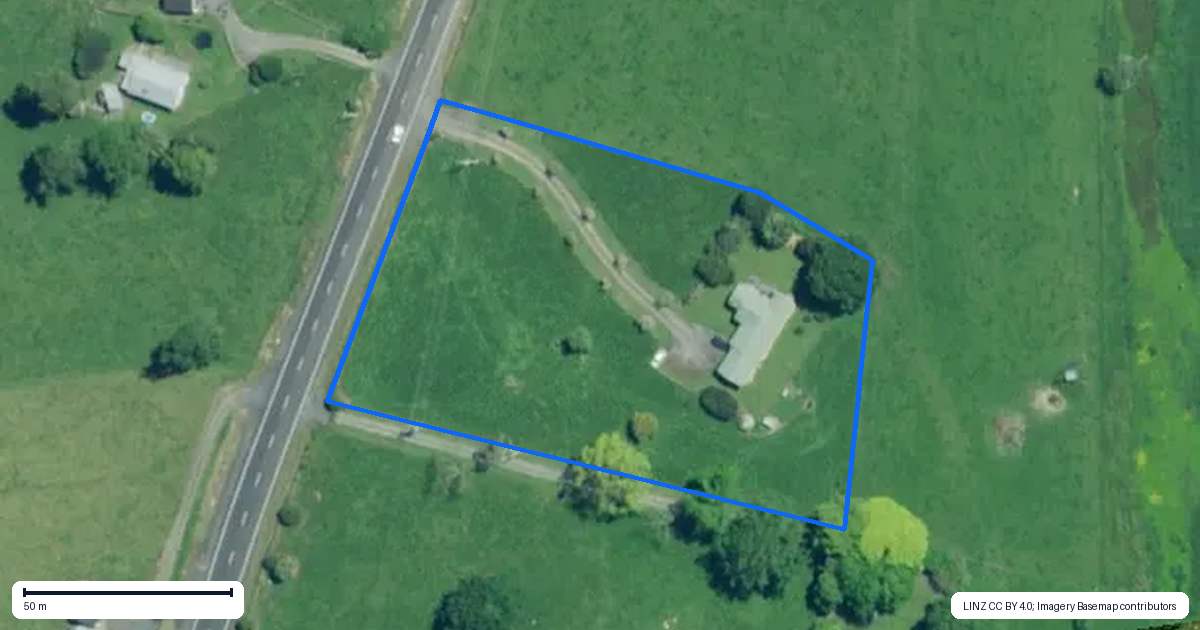 Property context map for 820 Te Ohaki Road, Te Ohaki, Huntly