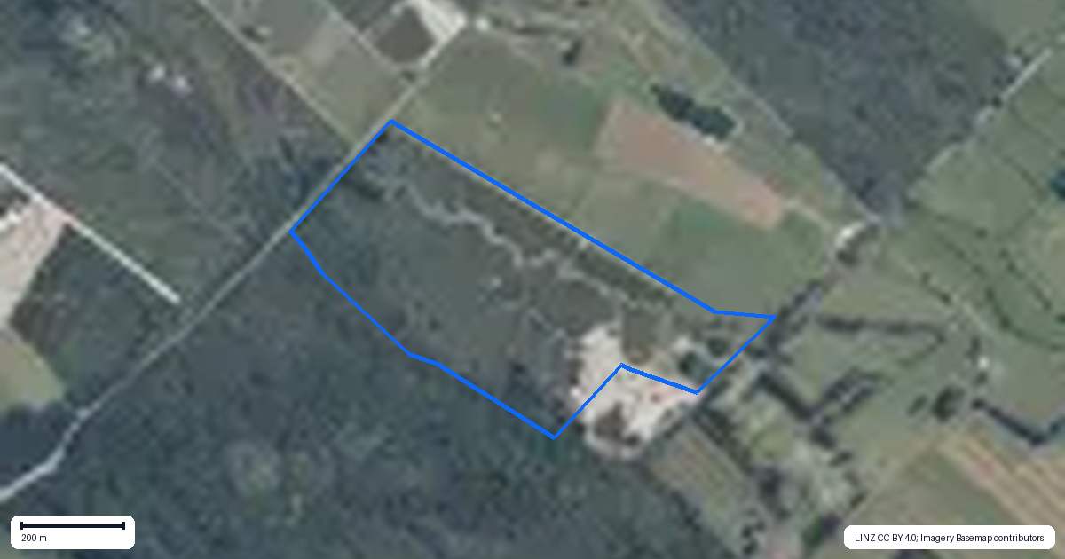 Property context map for 126 Two Mile Line Road, Arahura Valley, Hokitika