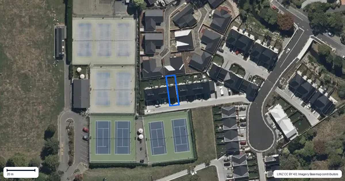 Property context map for 1/10 Matata Place, Dallington, Christchurch